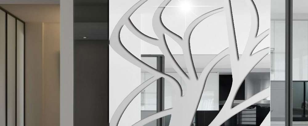 Espejo Vinilo Pared Adhesivo Jm332 Decorativo Acrílico Árbol