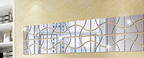 Set Espejo Vinilo Pared Adhesivo Jm291 Decorativo Acrílico