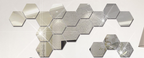 Set Espejo Pared De Acrílico Hexágonos 12 Piezas De 20 Cm