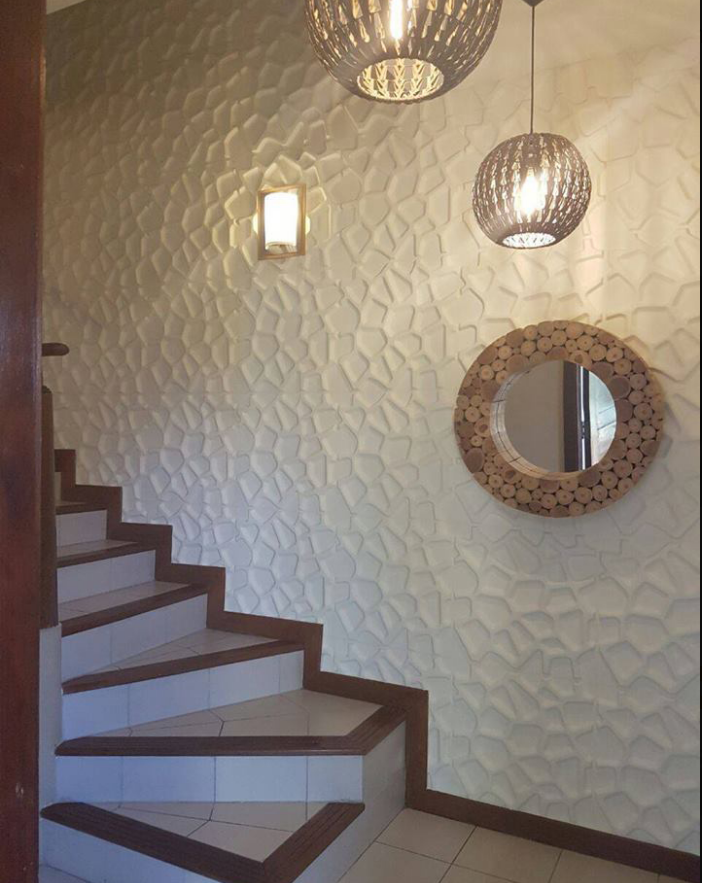 Panel Decorativo 3D Blanco D067 Pvc 50×50 cm (4 Láminas- 1 M2)
