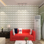 Panel Decorativo 3D Blanco D004 Pvc 50×50 cm (4 Láminas- 1 M2)