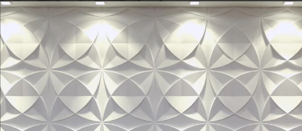 Panel Decorativo 3D Blanco D112 Pvc 50×50 cm (4 Láminas- 1 M2)