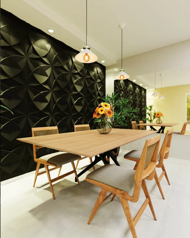 Panel Decorativo 3D Blanco D112 Pvc 50×50 cm (4 Láminas- 1 M2)