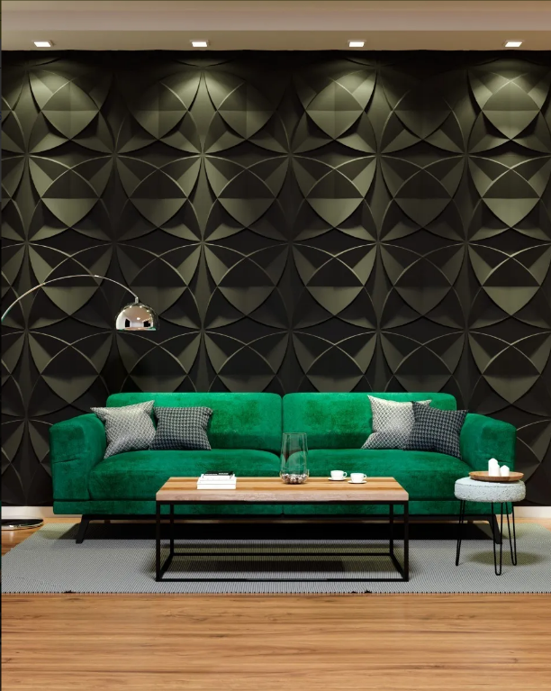 Panel Decorativo 3D Blanco D112 Pvc 50×50 cm (4 Láminas- 1 M2)