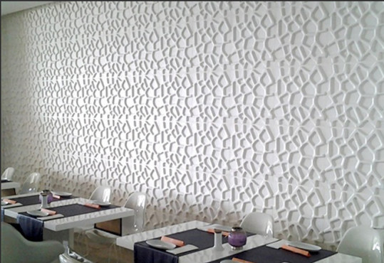 Panel Decorativo 3D Blanco D067 Pvc 50×50 cm (4 Láminas- 1 M2)
