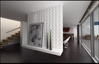 Panel Decorativo 3D Blanco D004 Pvc 50×50 cm (4 Láminas- 1 M2)