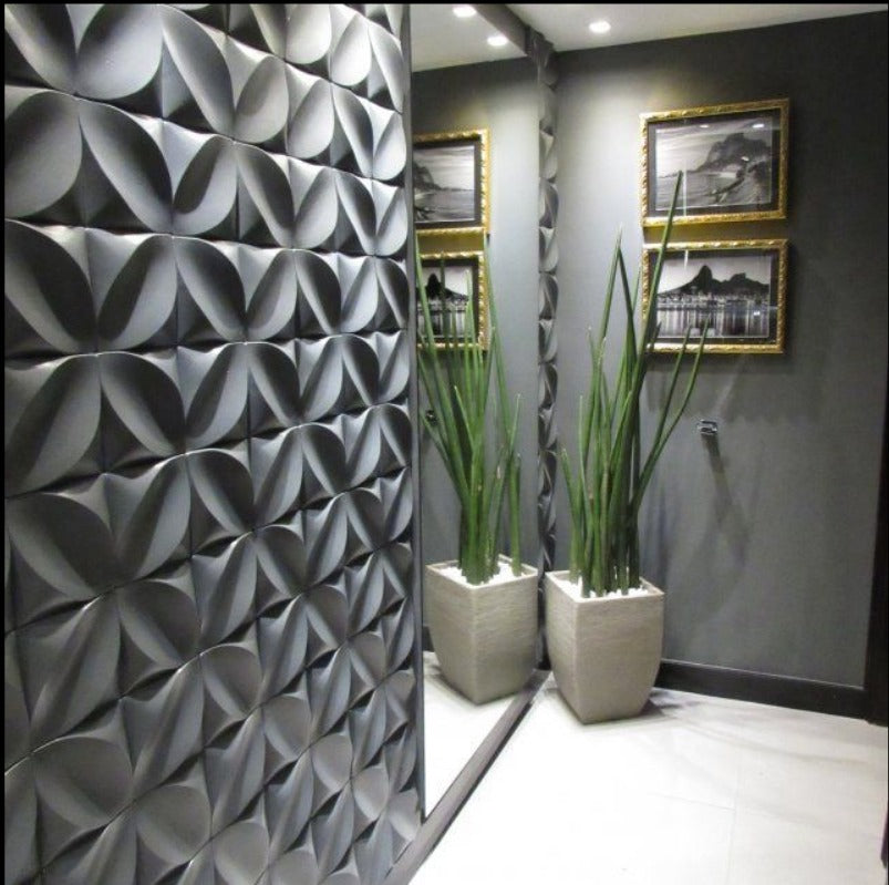 Panel Decorativo 3D Blanco D006 Pvc 50×50 cm (4 Láminas- 1 M2)