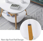 Mesa triangular BKC014 blanca con patas antideslizantes de protección