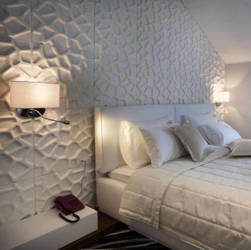 Panel Decorativo 3D Blanco D067 Pvc 50×50 cm (4 Láminas- 1 M2)