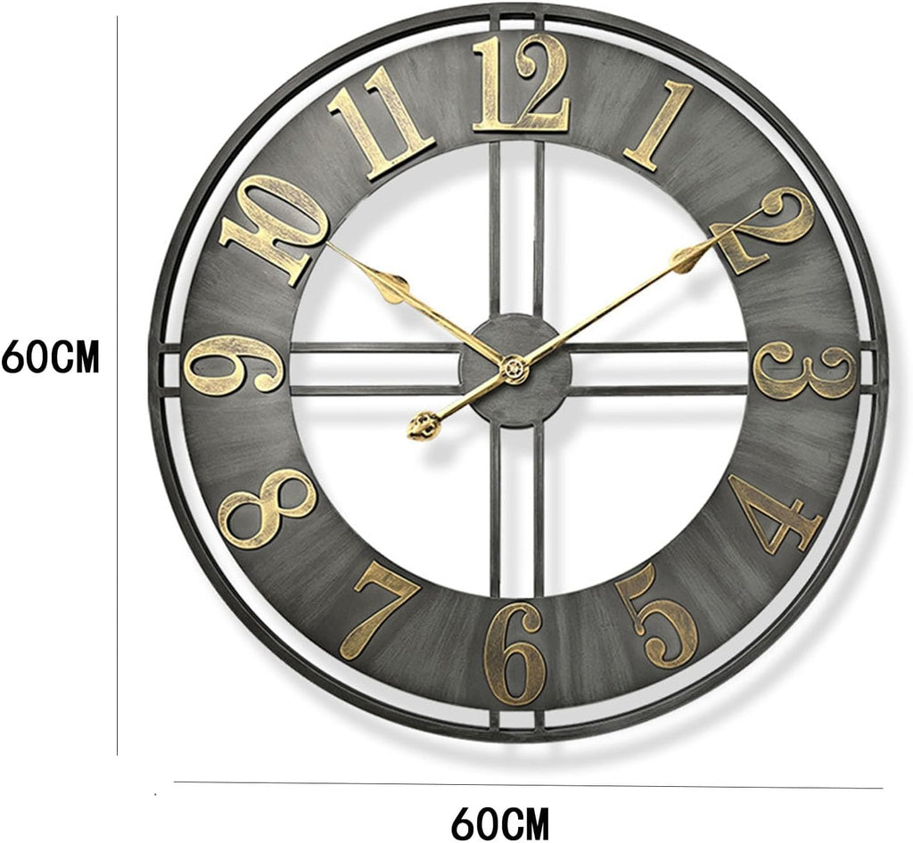 reloj de pared metálico grande de 60 cm de diámetro