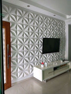 Panel Decorativo 3D Blanco D006 Pvc 50×50 cm (4 Láminas- 1 M2)