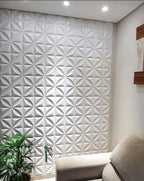 Panel Decorativo 3D Blanco D006 Pvc 50×50 cm (4 Láminas- 1 M2)