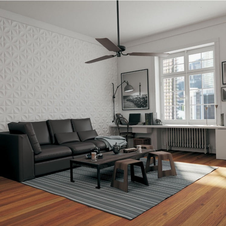 Panel Decorativo 3D Blanco D006 Pvc 50×50 cm (4 Láminas- 1 M2)