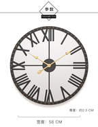 Reloj de Pared Decorativo 60 cm con Fondo Espejo y Diseño Retro