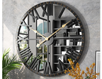 Reloj de Pared Decorativo 60 cm con Fondo Espejo y Diseño Retro