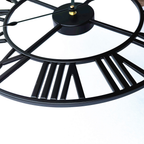Reloj de Pared Vintage en Hierro con Números Romanos 47-60cm