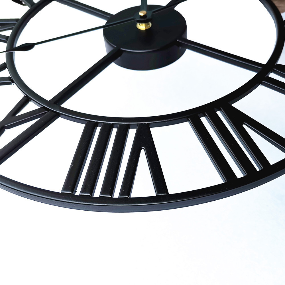 Reloj de Pared Vintage en Hierro con Números Romanos 47-60cm