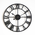 Reloj de Pared Vintage en Hierro con Números Romanos 47-60cm