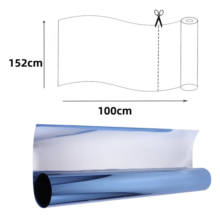 medidas vinilo espejo silver blue 1.52 m de ancho