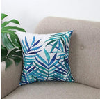 Funda de Cojín Decorativa Hojas Tropicales 45x45 cm