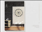 Reloj Mural Retro de Cuarzo Metálico Dorado y Negro 60 cm