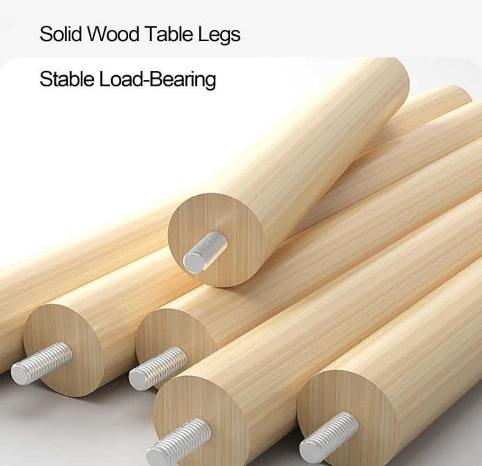 Patas de madera maciza desmontables mesa auxiliar redonda 50 cm
