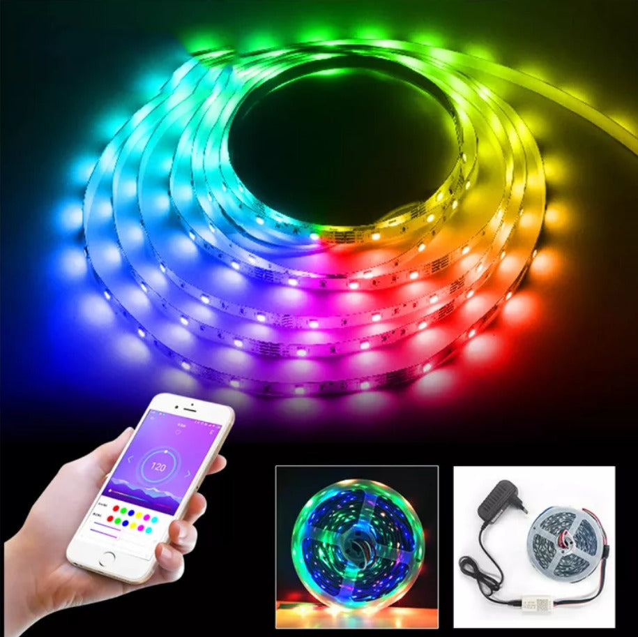 Tira De Luz Led Wifi 5/10 Metros Versión 5050 300 Rgb Cortable