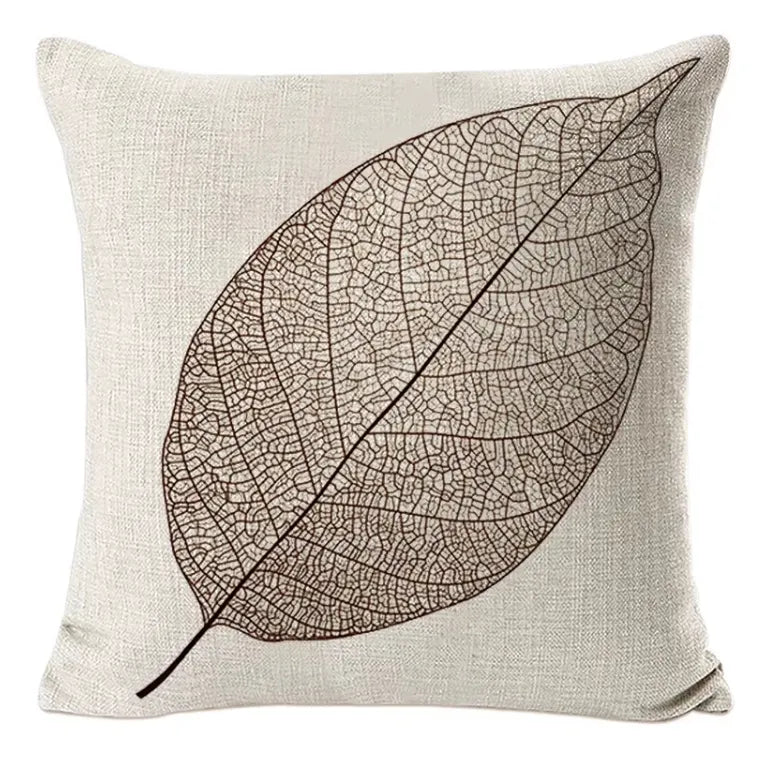 Fundas de Cojín Hojas Otoñales 45x45 Decorativas