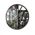 Reloj de Pared Decorativo 60 cm con Fondo Espejo y Diseño Retro