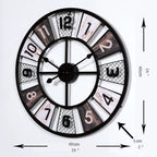 Proporción del reloj de pared vintage de 60 cm respecto al muro