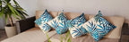 Funda de Cojín Decorativa Hojas Tropicales 45x45 cm