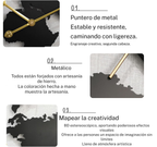 detalle reloj de pared mapa del mundo 60 cm metal puntero dorado artesania