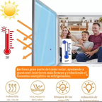 vinilo espejo silver blue reduce calor solar interior