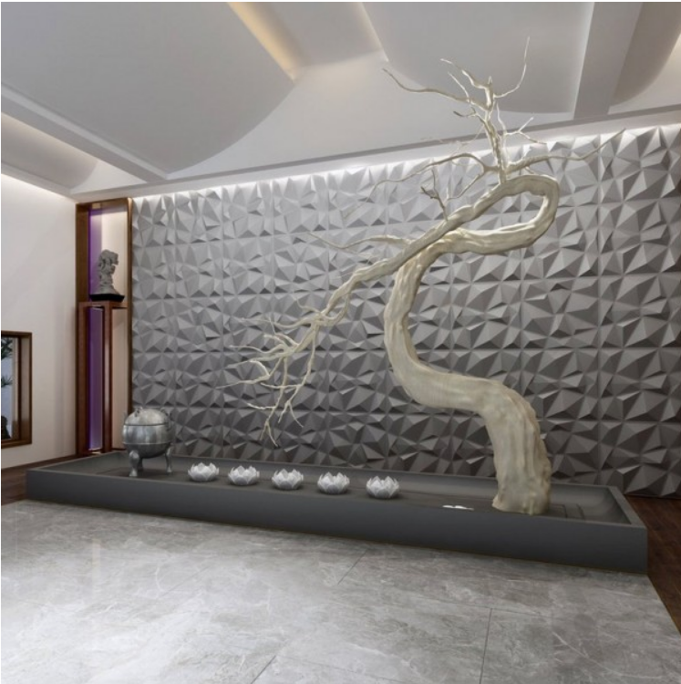 Panel Decorativo 3D diversos colores D094 Pvc 50×50 cm (4 Láminas- 1 M2)