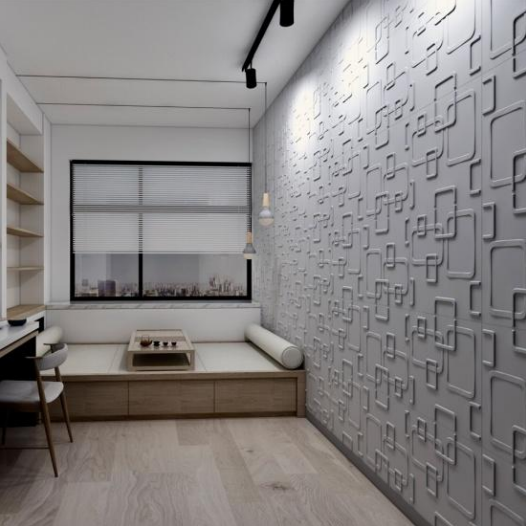 Panel Decorativo 3D variaciones D012 Pvc 50×50 cm (4 Láminas- 1 M2)
