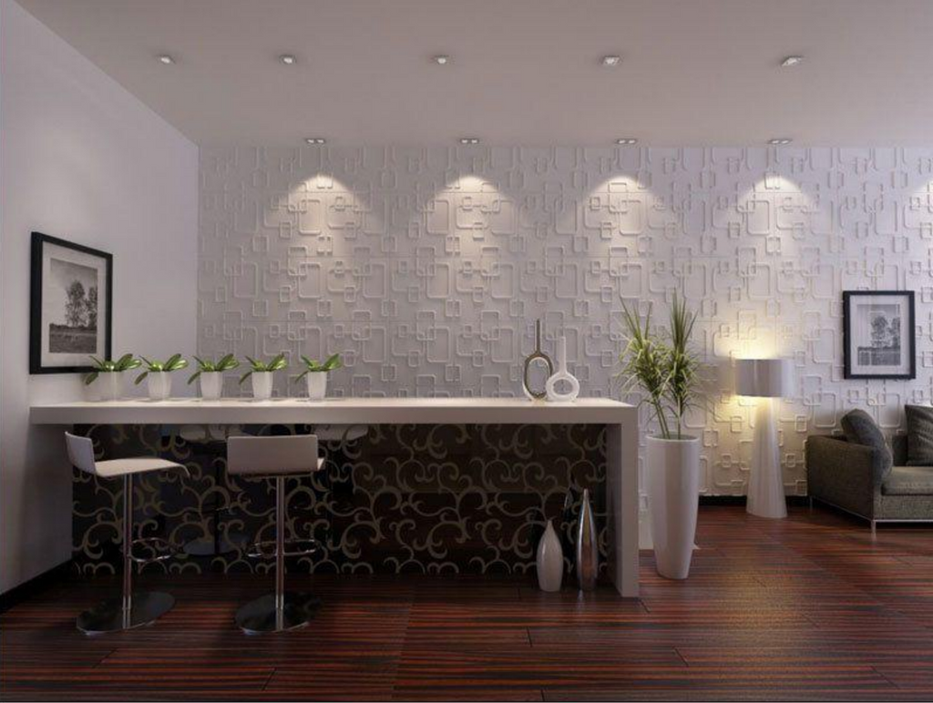 Panel Decorativo 3D variaciones D012 Pvc 50×50 cm (4 Láminas- 1 M2)