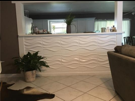 Panel Decorativo 3D Blanco D007 Pvc 50×50 cm (4 Láminas- 1 M2)