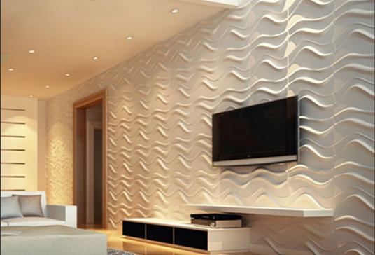 Panel Decorativo 3D Blanco D007 Pvc 50×50 cm (4 Láminas- 1 M2)