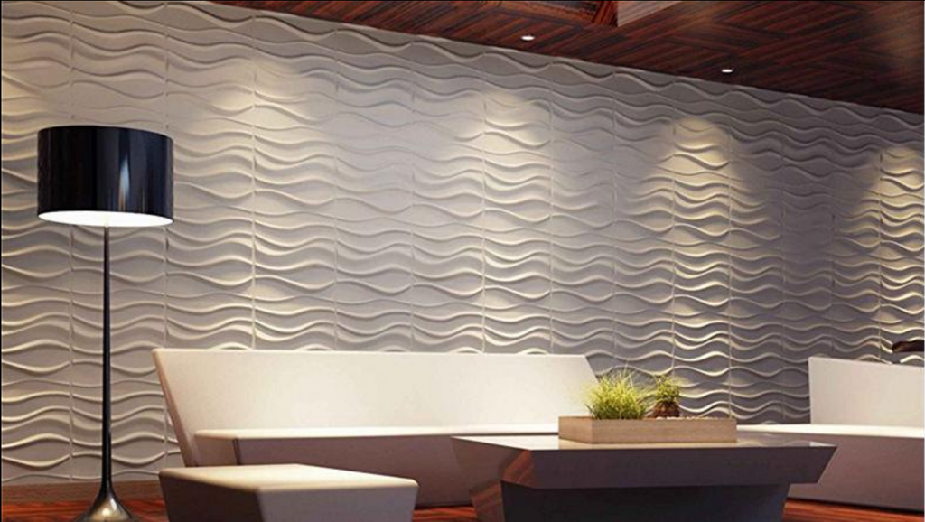 Panel Decorativo 3D Blanco D007 Pvc 50×50 cm (4 Láminas- 1 M2)