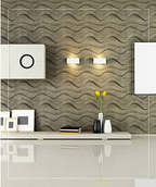 Panel Decorativo 3D Blanco D007 Pvc 50×50 cm (4 Láminas- 1 M2)