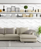 Panel Decorativo 3D Blanco D007 Pvc 50×50 cm (4 Láminas- 1 M2)