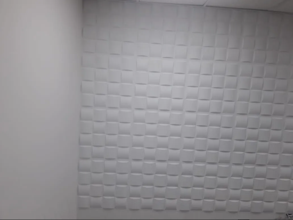 Panel Decorativo 3D Blanco D008 Pvc 50×50 cm (4 Láminas- 1 M2)
