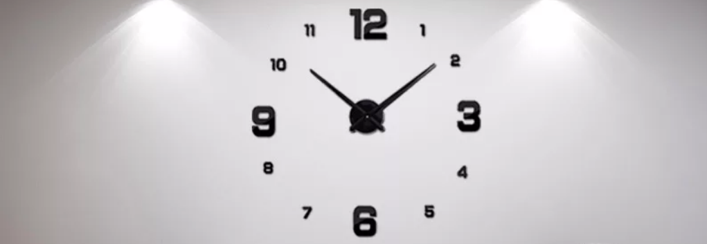 Reloj De Pared 3d Adhesivo Moderno Grande 120 Cm De Diámetro