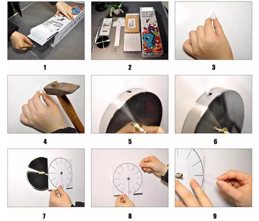 Reloj De Pared 3d Adhesivo Moderno Grande 120 Cm De Diámetro