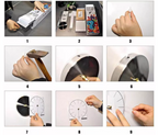 Reloj De Pared 3d Adhesivo Moderno Grande 120 Cm De Diámetro