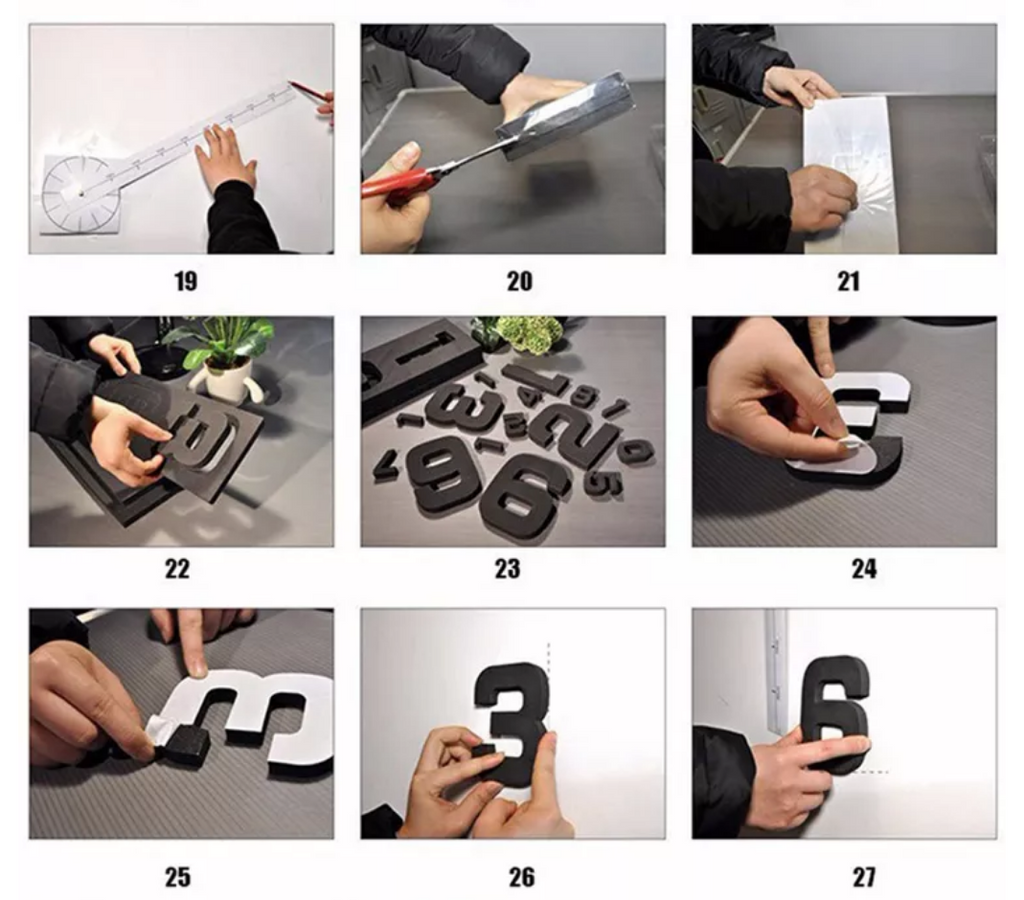 Reloj De Pared 3d Adhesivo Moderno Grande 120 Cm De Diámetro