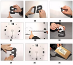 Reloj De Pared 3d Adhesivo Moderno Grande 120 Cm De Diámetro