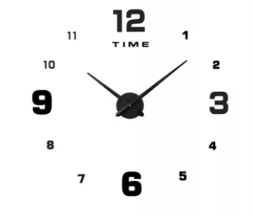 Reloj De Pared 3d Adhesivo Moderno Grande 120 Cm De Diámetro