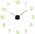 Reloj Pared 3d Adhesivo Fluorescente Grande 120 Cm Diámetro
