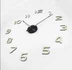 Reloj Pared 3d Adhesivo Fluorescente Grande 120 Cm Diámetro